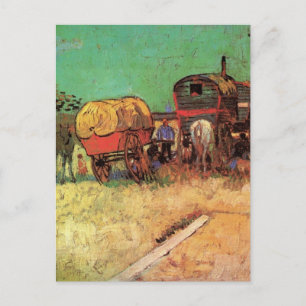 Gypsies with Caravans by Vincent van Gogh Postcard