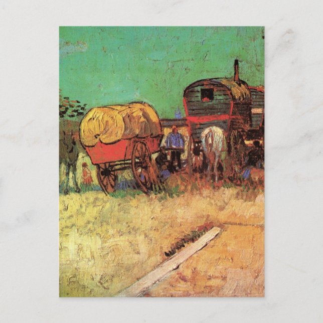 Gypsies with Caravans by Vincent van Gogh Postcard (Front)