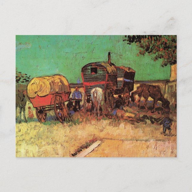 Gypsies with Caravans by Vincent van Gogh Postcard (Front)