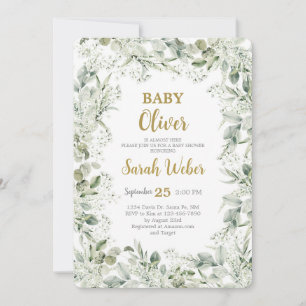 Gypsophila Baby Shower Invitation