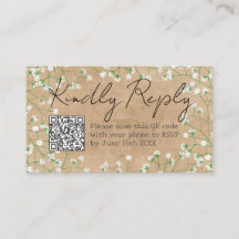 Gypsophila Flowers Rustic Kindly Reply Online RSVP