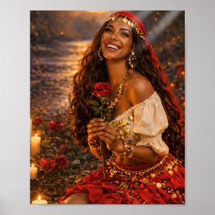 gypsy art red gitana poster 🌹