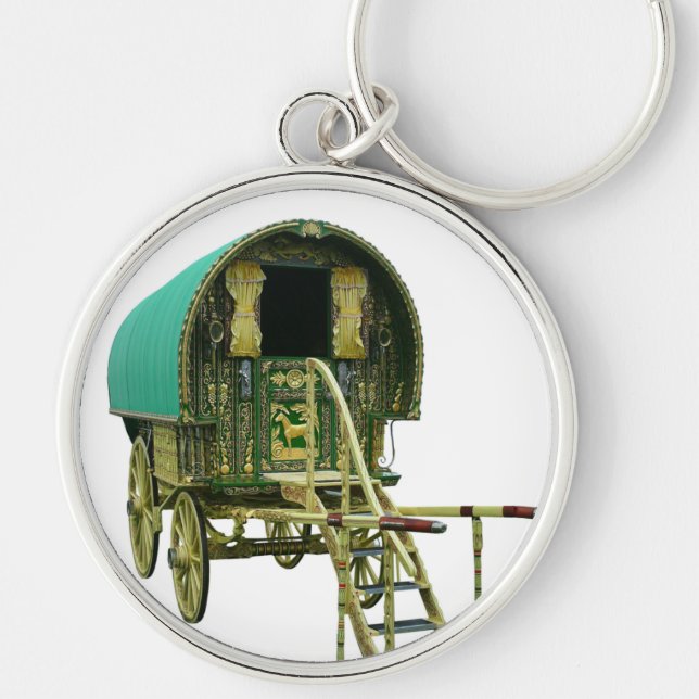 Gypsy bowtop caravan key ring (Front)