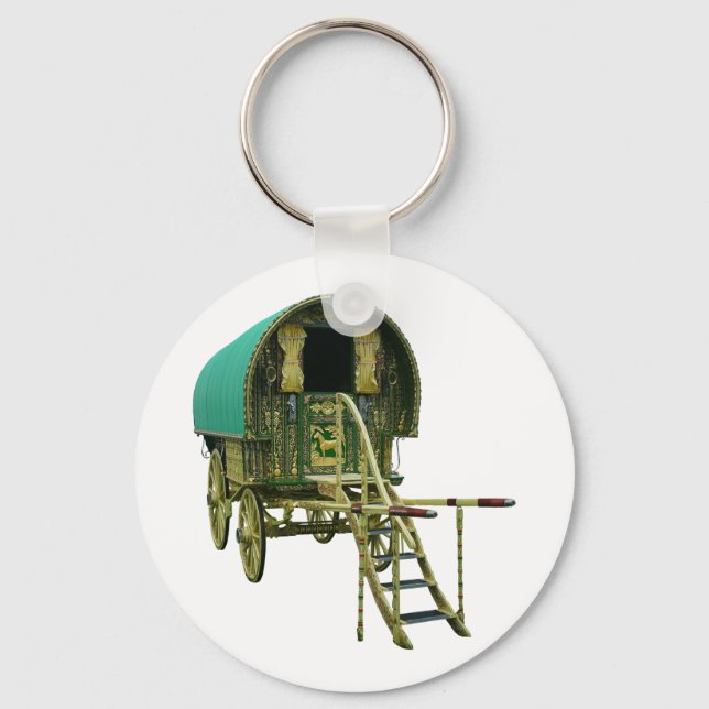 Gypsy bowtop caravan key ring (Front)