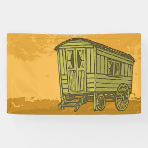 Gypsy caravan wagon banner