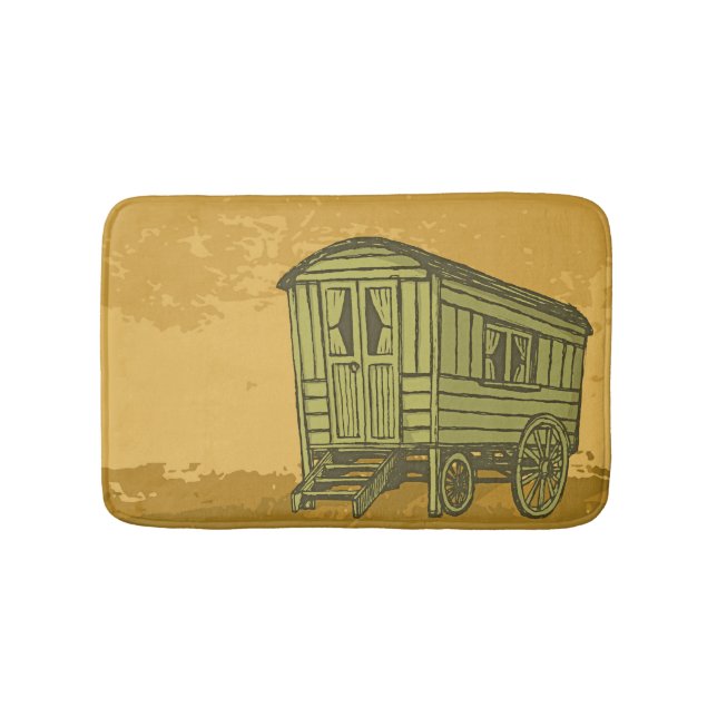 Gypsy caravan wagon bath mat (Front)