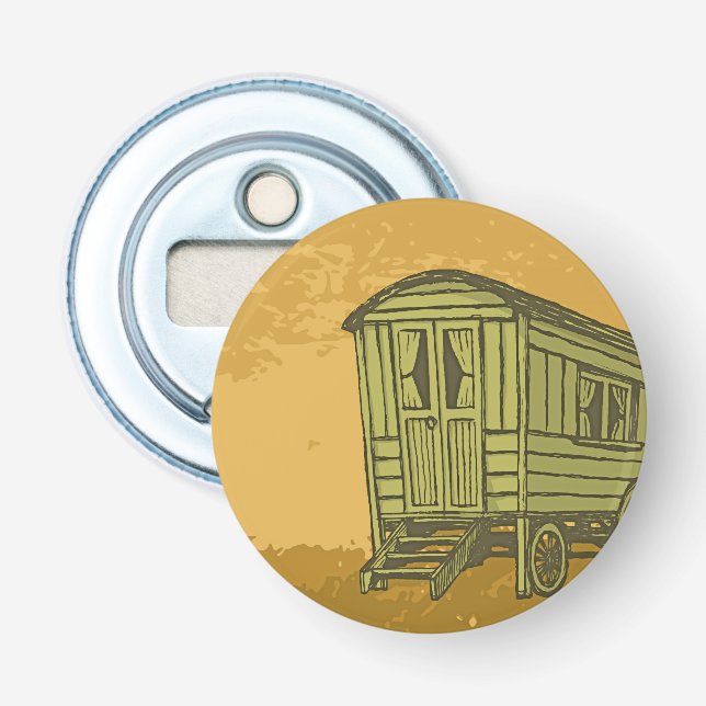 Gypsy caravan wagon bottle opener (Front)