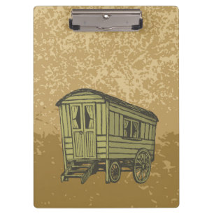 Gypsy caravan wagon clipboard