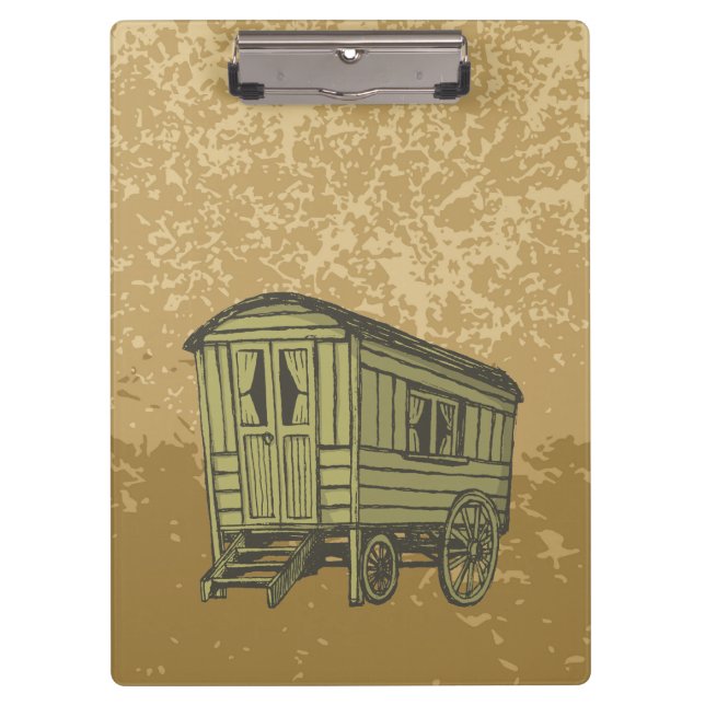 Gypsy caravan wagon clipboard (Front)
