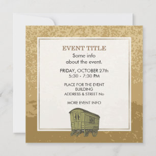 Gypsy caravan wagon invitation