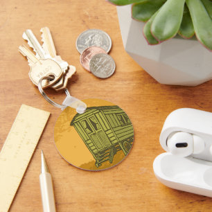 Gypsy caravan wagon key ring