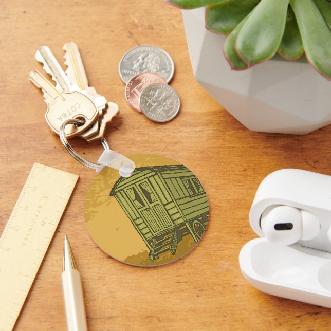 Gypsy caravan wagon key ring (Desk)