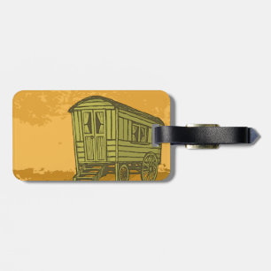 Gypsy caravan wagon luggage tag