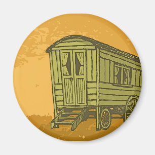 Gypsy caravan wagon magnet