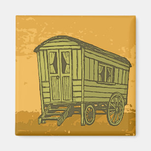 Gypsy caravan wagon magnet