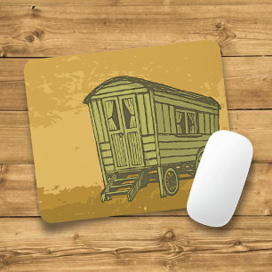 Gypsy caravan wagon mouse mat