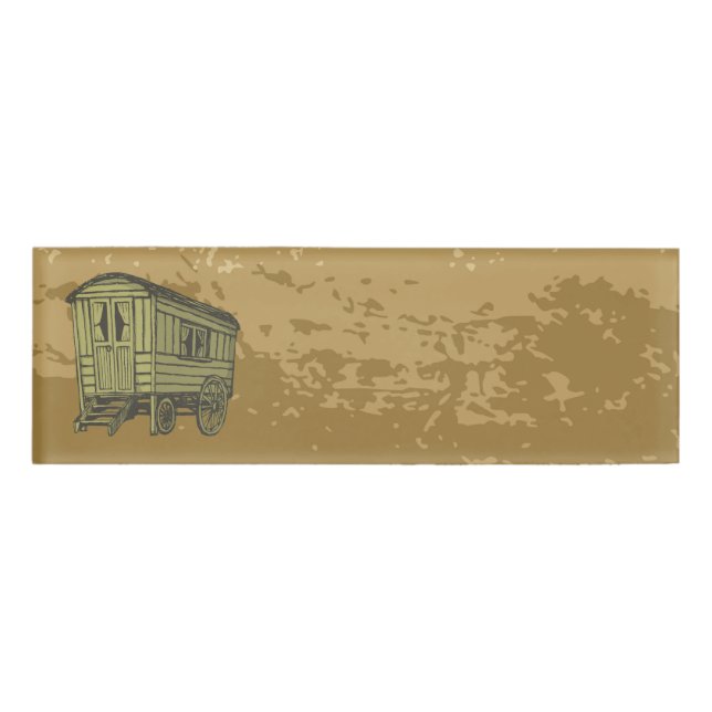 Gypsy caravan wagon name tag (Front)