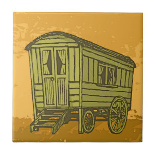 Gypsy caravan wagon tile