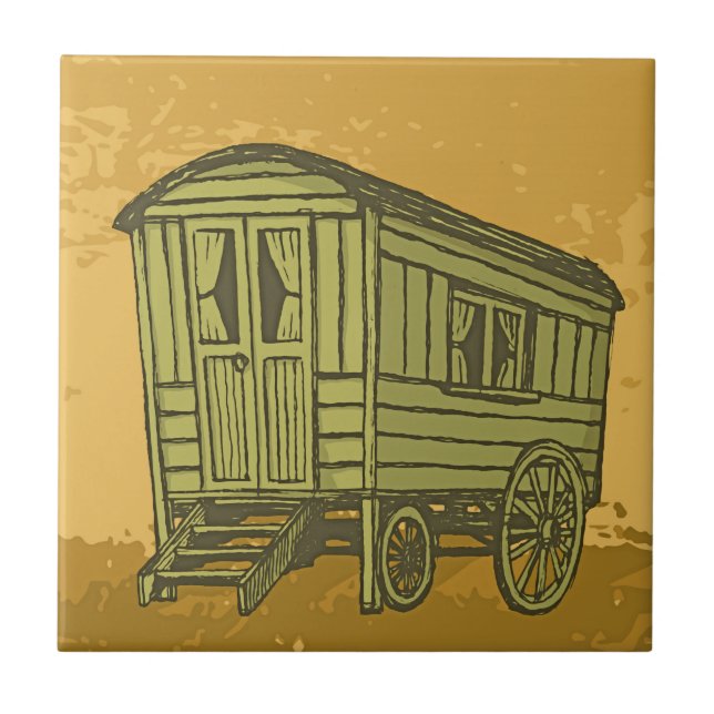 Gypsy caravan wagon tile (Front)
