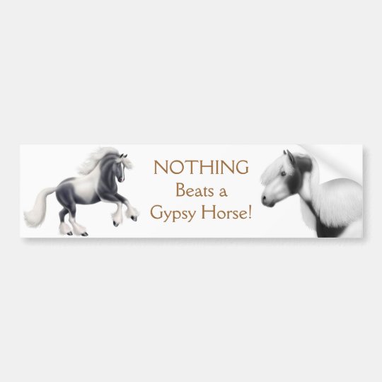 Gypsy Cob Horse Bumper Sticker Zazzle.co.uk
