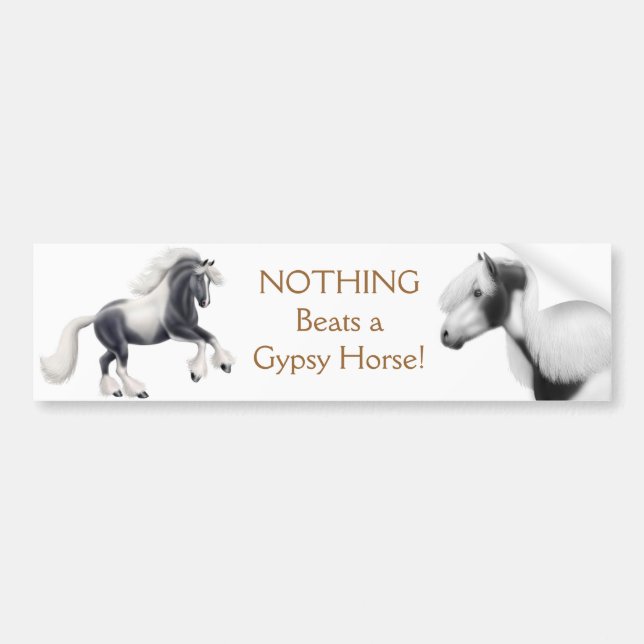 Gypsy Cob Horse Bumper Sticker (Front)