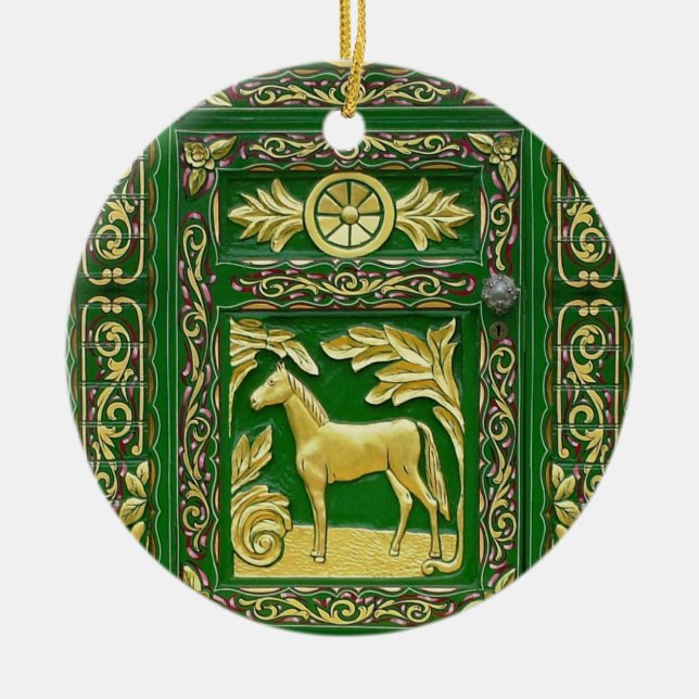 Gypsy door detail ceramic ornament (Front)