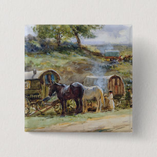Gypsy Encampment, Appleby, 1919 15 Cm Square Badge