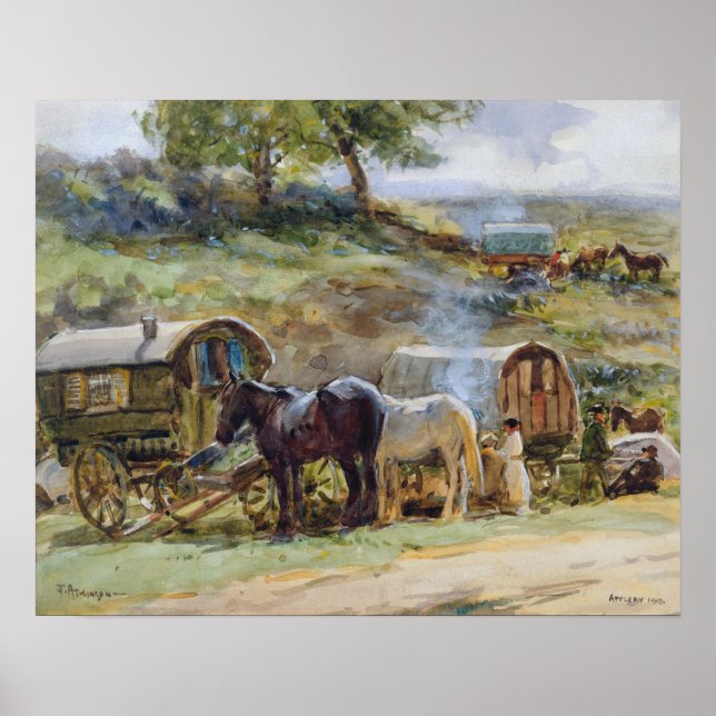 Gypsy Encampment, Appleby, 1919 Poster (Front)