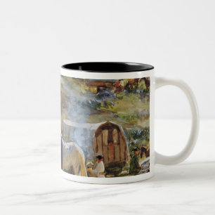 Gypsy Encampment, Appleby, 1919 Two-Tone Coffee Mug