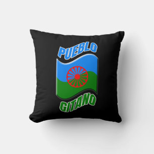 Gypsy flag. Custom black cushion. Cushion