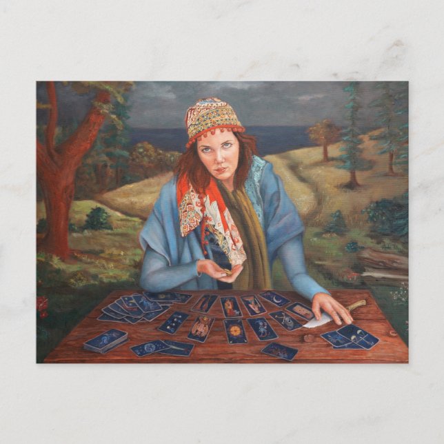 Gypsy Fortune Teller Postcard (Front)