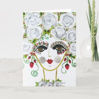 Gypsy Garden Girl Cerise - Note Card