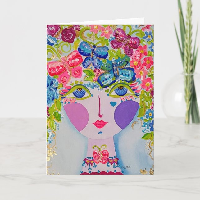 Gypsy Garden Girl Mariposa - Note Card (Front)