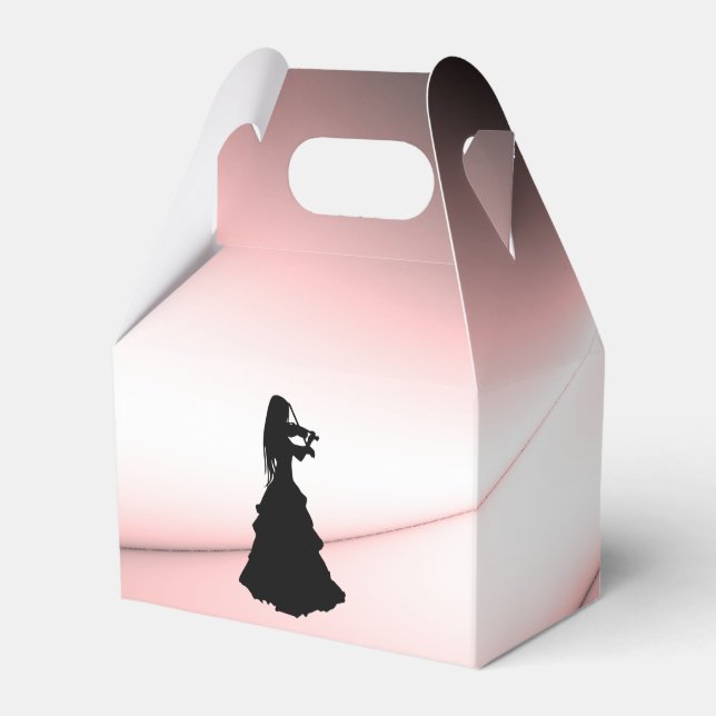 Gypsy Girl Plays Violin Favour Box (Front Side)