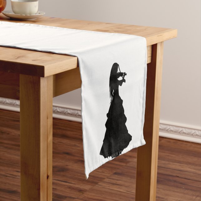 Gypsy Girl Plays Violin Medium Table Runner (In Situ)