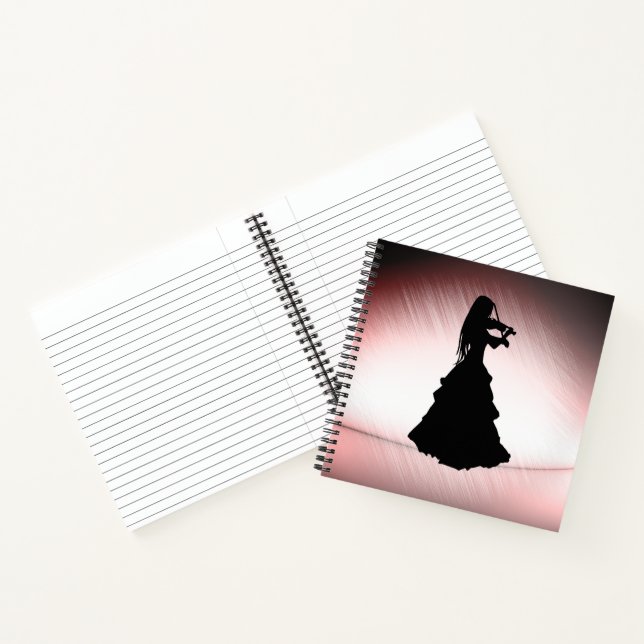Gypsy Girl Plays Violin Notebook (Inside)