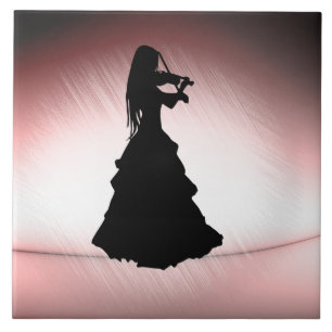 Gypsy Girl Plays Violin Tile