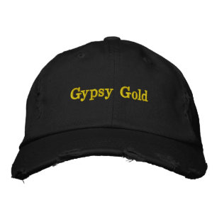 Gypsy Gold black ballcap Embroidered Hat