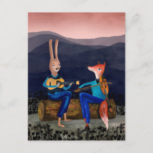 Gypsy Jazz — Cute Animals Playing Music Card