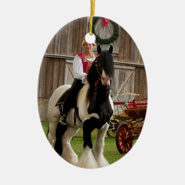 Gypsy King Gypsy Vanner Christmas Ornament (Front)
