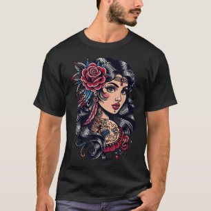 Gypsy Lady _ Boho Style _ Tattoo Art _ Vintage Tee