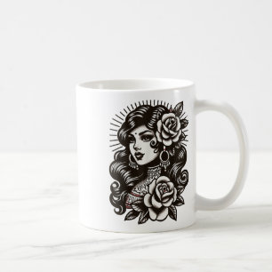 Gypsy Lady Vintage Tattoo Style _1 Coffee Mug