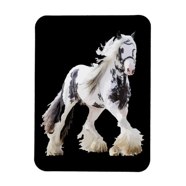 Gypsy Mare Stallion Draught Horse Magnet (Vertical)