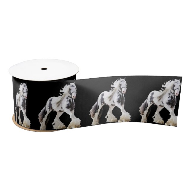 Gypsy Mare Stallion Draught Horse Satin Ribbon (Spool)