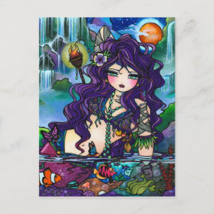 Gypsy Pirate Mermaid Fantasy Marine Art Postcard