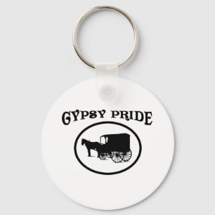 Gypsy Pride Black & White Caravan Key Ring