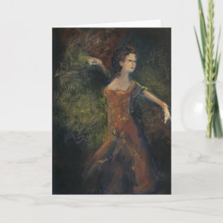 Gypsy Soul Female Dancing Blank Greeting Card