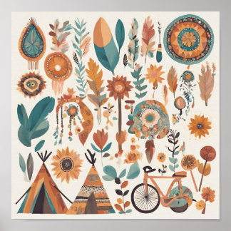 Gypsy Soul Panorama: A Bohemian Worldview Art Poster