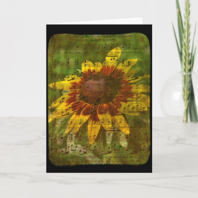 Gypsy Sweetheart Floral Collage All Occasions  Card (Front)