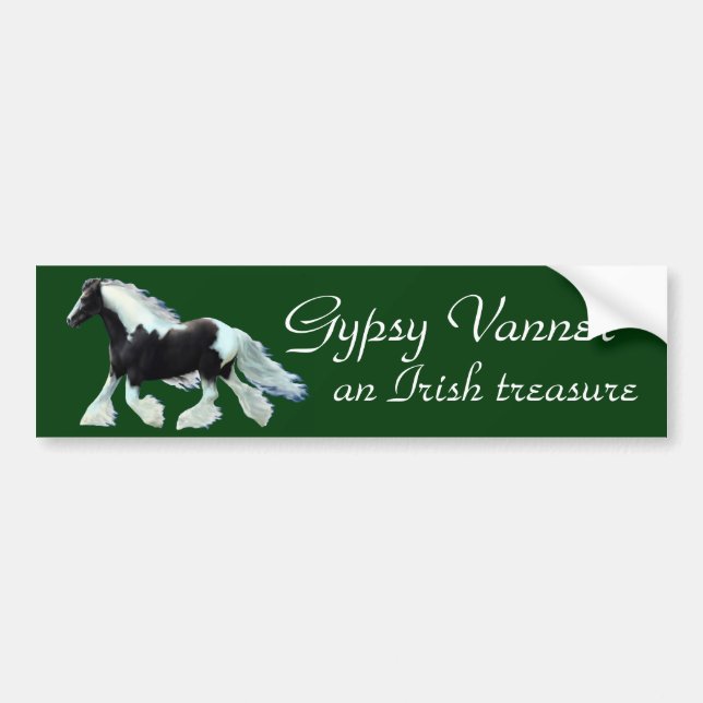 Gypsy Vanner, an Irish treasure Bumper Sticker (Front)